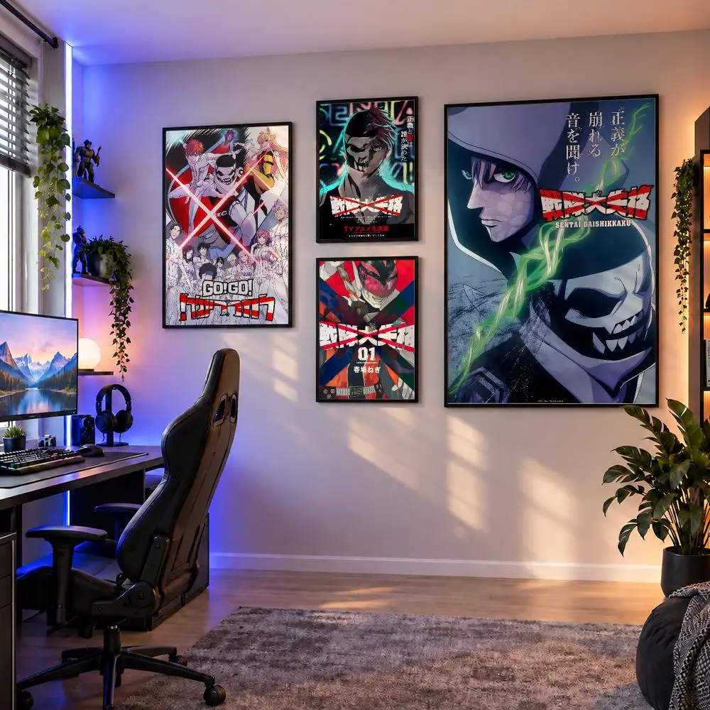 Anime Go Go Loser Ranger Ranger Poster Wall Art PP Waterproof HD Self Adhesive Modern Home Decor Living Room Apartment Gift