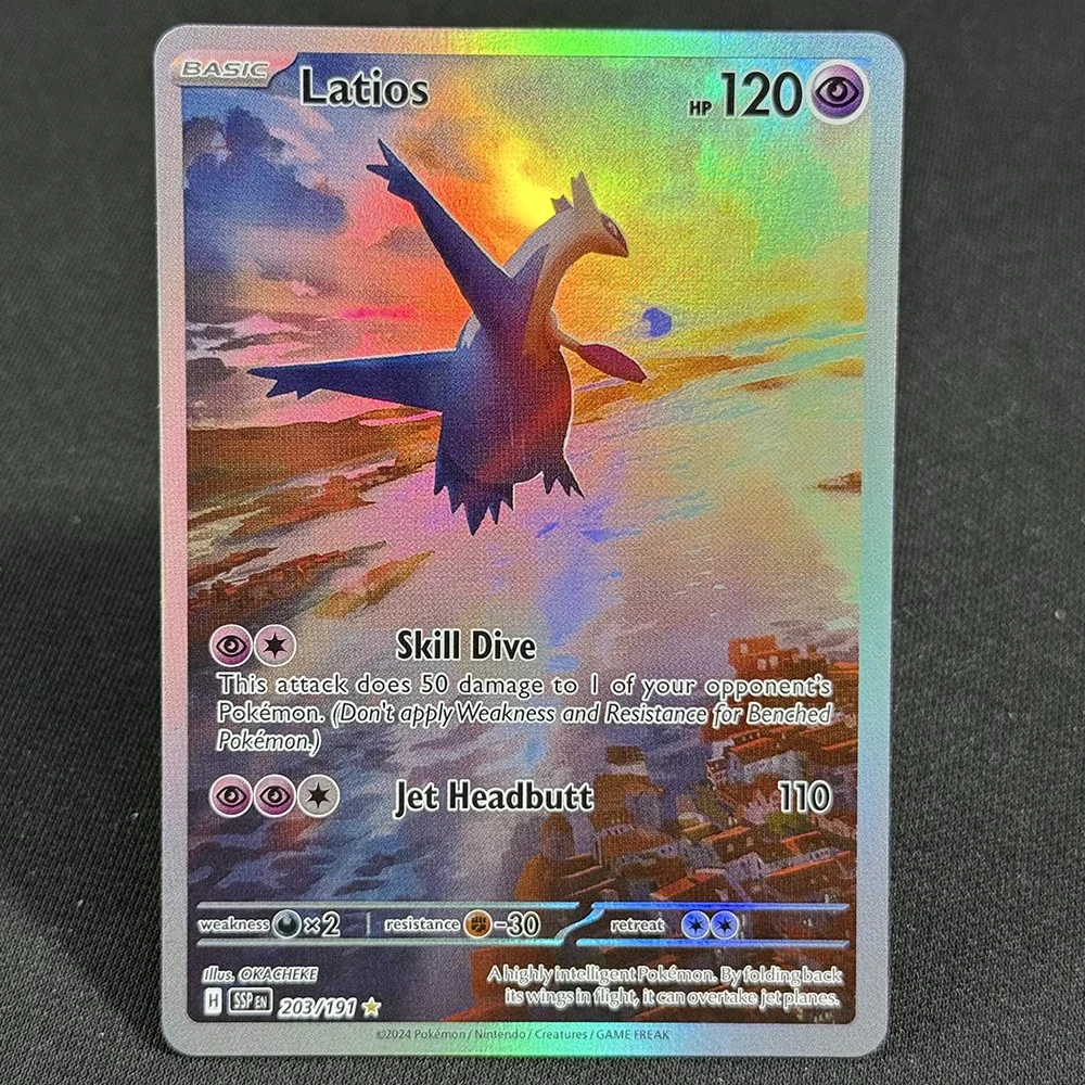 Pokemon cartão único latias pikachu hydreigon milotic surging faíscas kingdra altaria folha coleção de cartão personalizado ptcg próximo