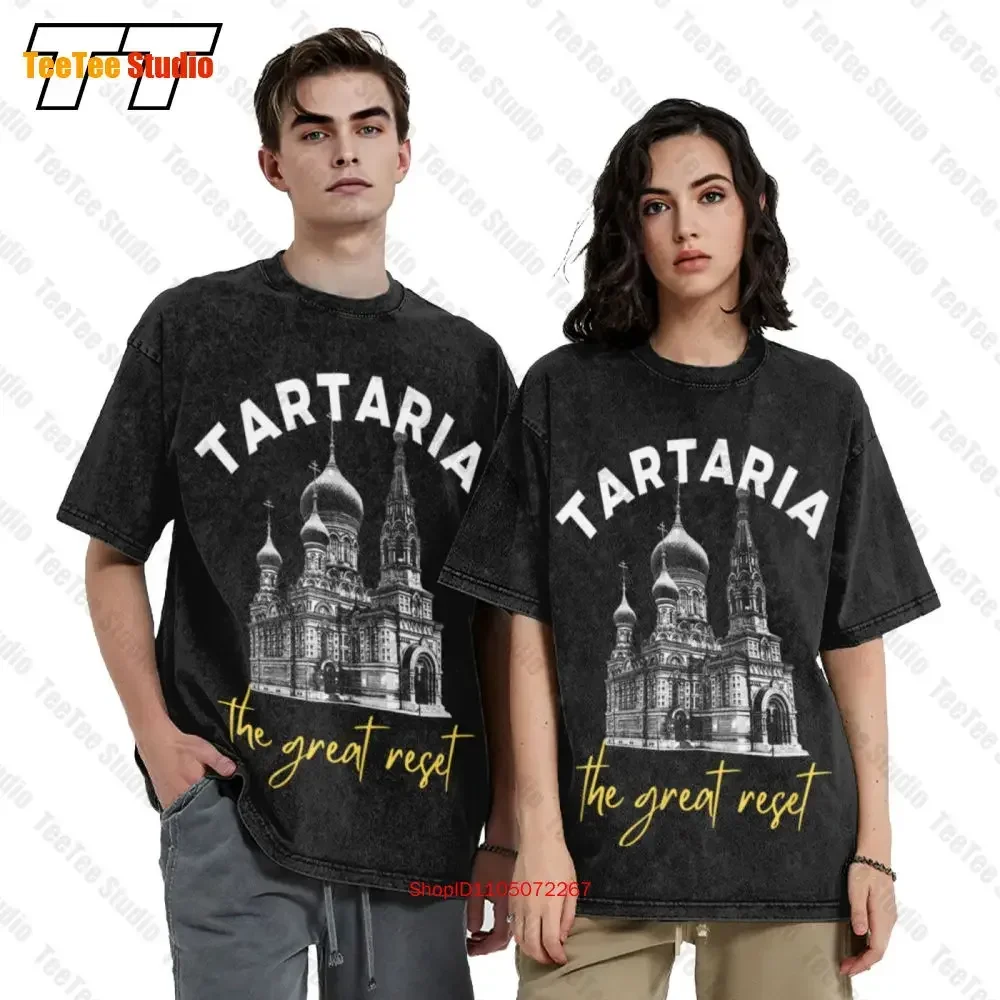 Mens Tartaria Mud Floods Flat Earth Great Reset 100 Cotton Vintage Oversized T-Shirt Top S 5Xl AJN7