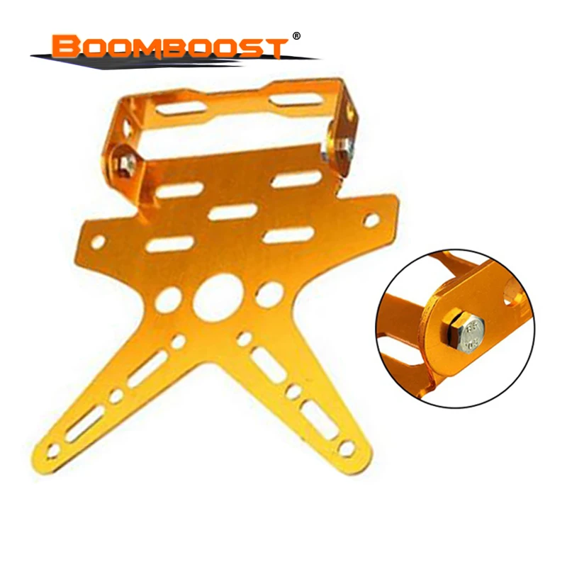 دعامة لوحة ترخيص ذهبية قابلة للتعديل بذيل السنونو، جزء تعديل الدراجة النارية/سكوتر كهربائي GZJR-GLOD-CPJR6.5 #5