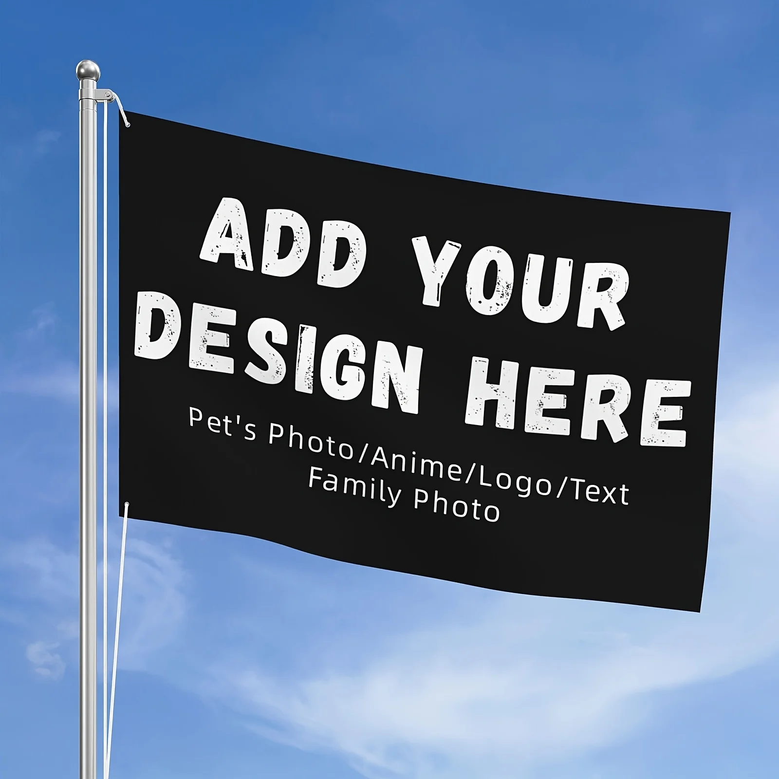 Custom Flags - Custom Three Layer Flag Double Sided with Photo Text Logo, Custom Image Flags for Decoration Tapestry Posters