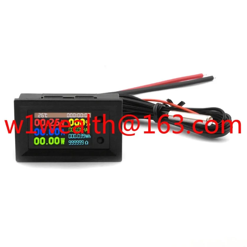 LCD color screen DC voltage and ammeter DC12V multifunctional measuring instrument eight-in-one multifunctional tester