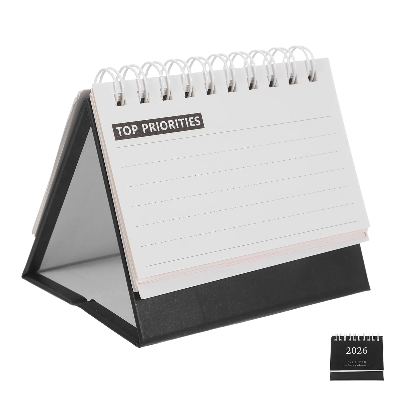 2026 Mini Desk Calendar Foldable Standup Small Desktop Monthly Planner Office Study Decorative Standing Table Calendar