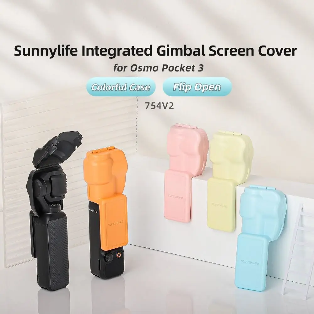 

Plastic Gimbal Camera Protective Case Anti-Scratch Flip Cover Screen Protector Colorful Dsutproof for DJI Osmo Pocket 3