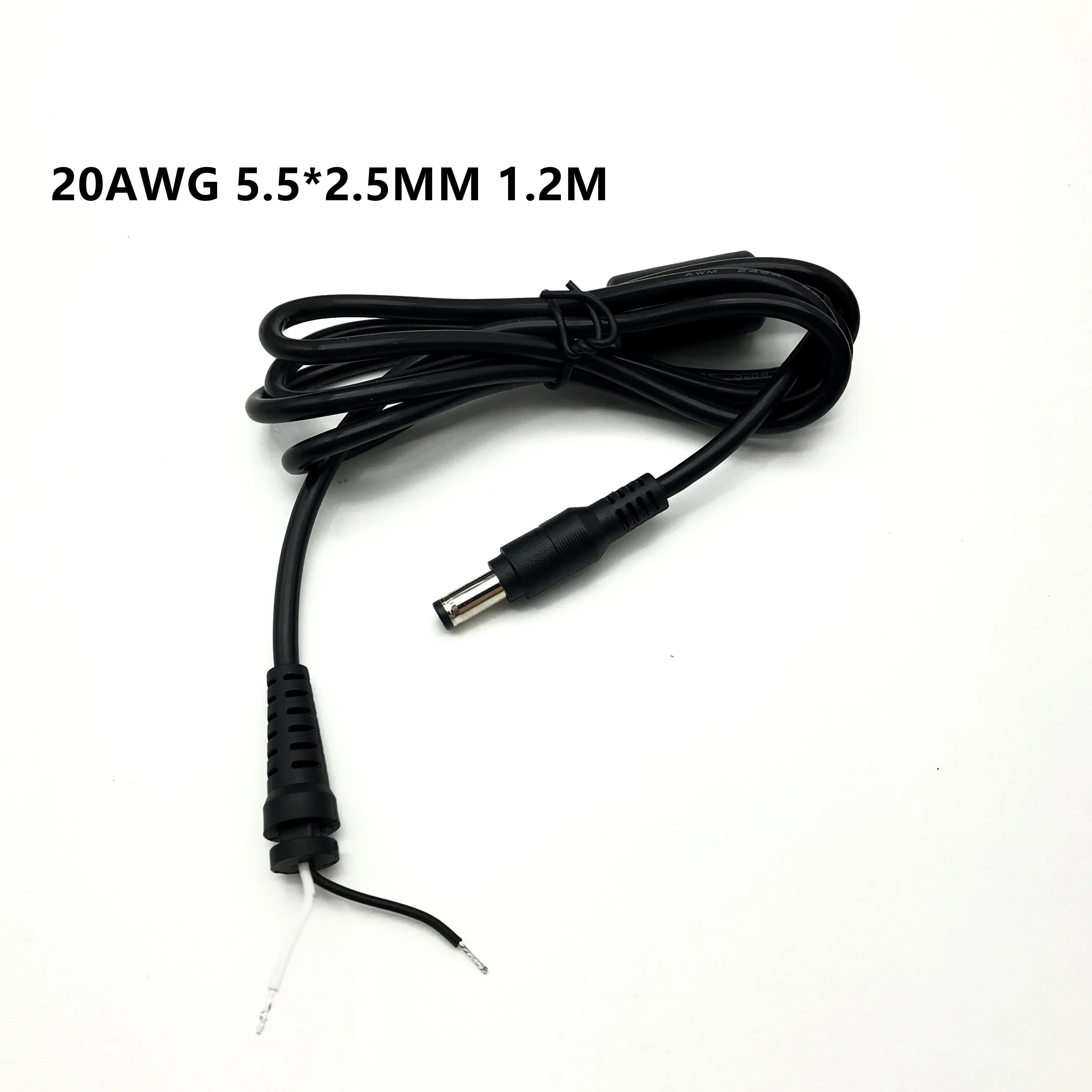 DC 5.5 x 2.5 5.5*2.5mm Power Supply Plug Connector With Cord / Cable For Toshiba Asus Lenovo Laptop Adapter 65W 180W 230W 12AWG