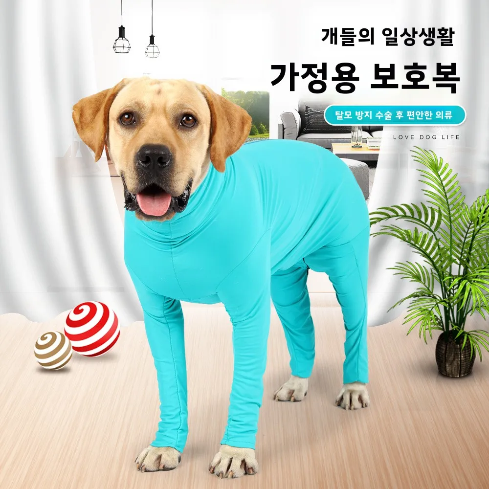 Home Dog Clothes Four Legs Open Design Anti-Tick for Small to Large Size Dogs like Hu Golden Retriever Labrador Polyester