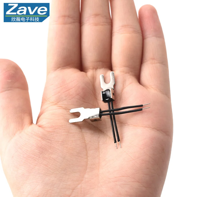 U-Type Temperature Sensor, NTC Thermistor 10K (B-Value 3950), Wire Length 25mm, Accuracy 1%