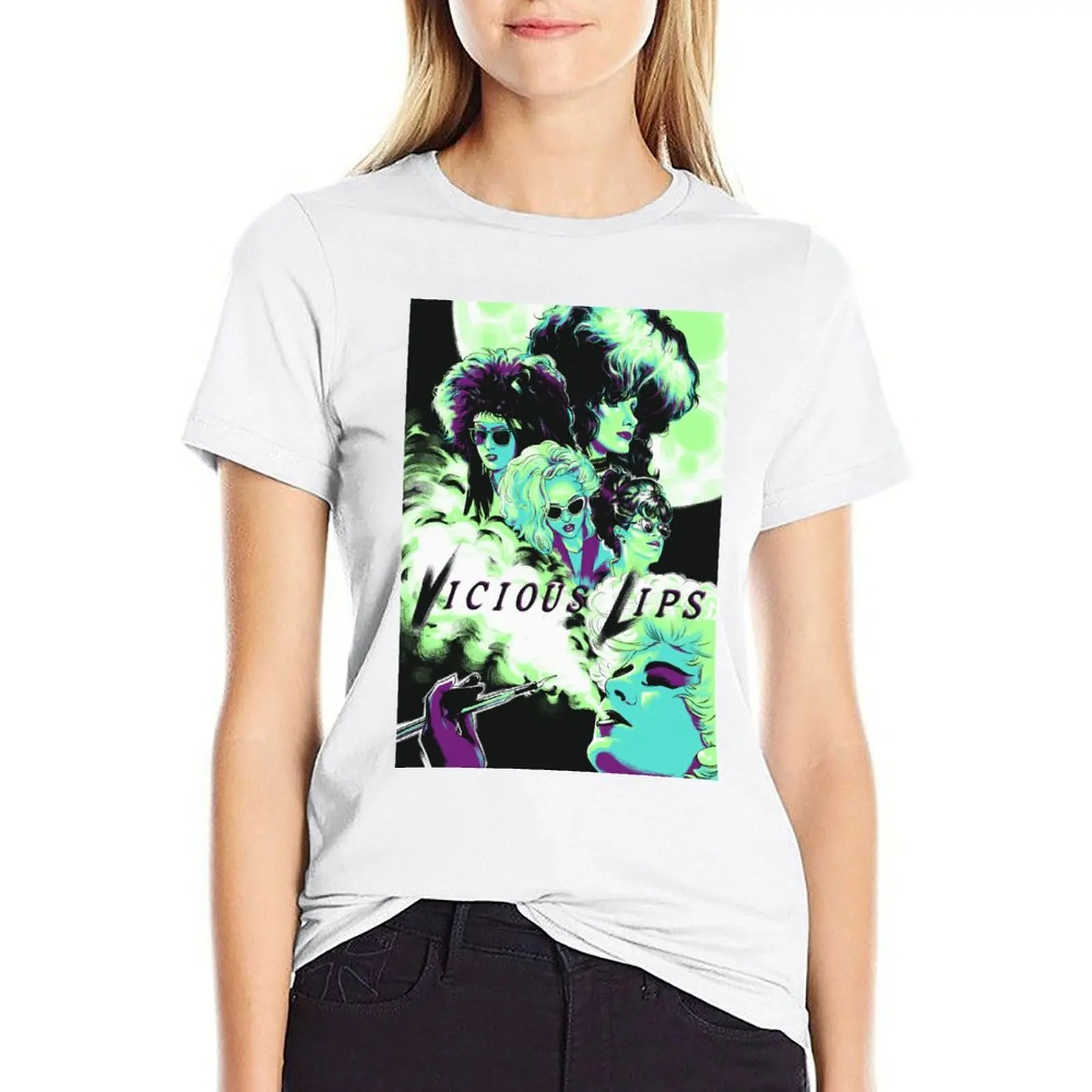 

Vicious Lips Movie Art T-shirt summer top plus size tops tops summer clothes for Women