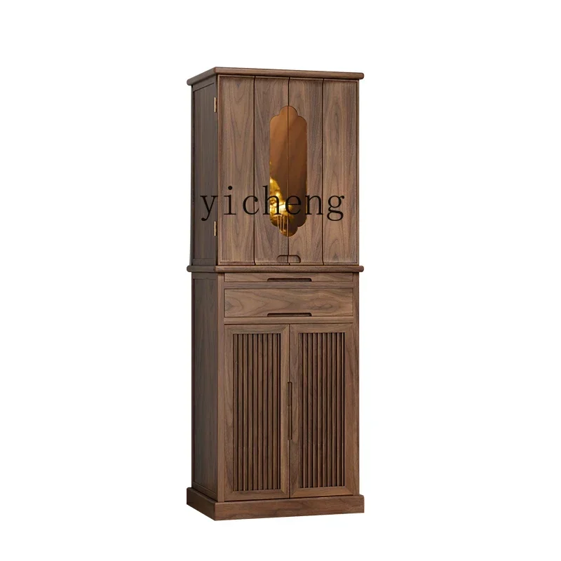 

XL Solid Wood Buddha Niche New Chinese Style Clothes Closet Modern Minimalist Buddha Cabinet God of Wealth Cabinet Guanyin Altar