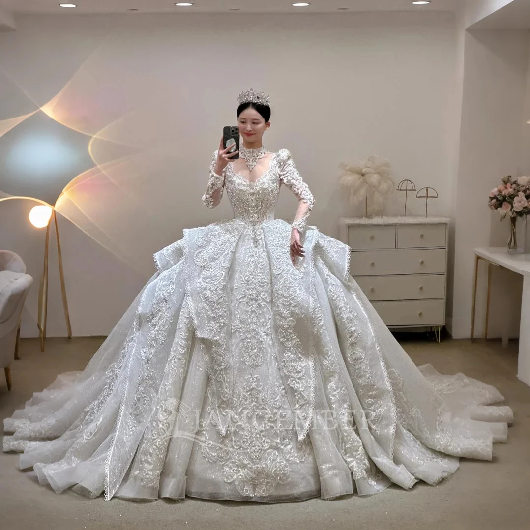 

Exquisite Wedding Dresses Organza Bridal Gowns Beading Princess Ruffles Ball Gown Vintage Vestidos De Novia Customized 2025