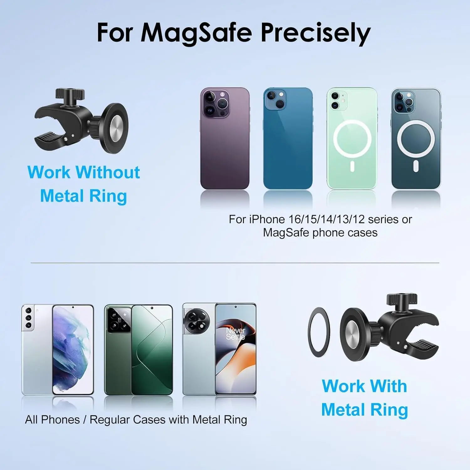 Support magnétique amovible Gps guidon vélo Scooter électrique Support de téléphone pour iPhone 17 16 Magsafe vélo Support Mobile