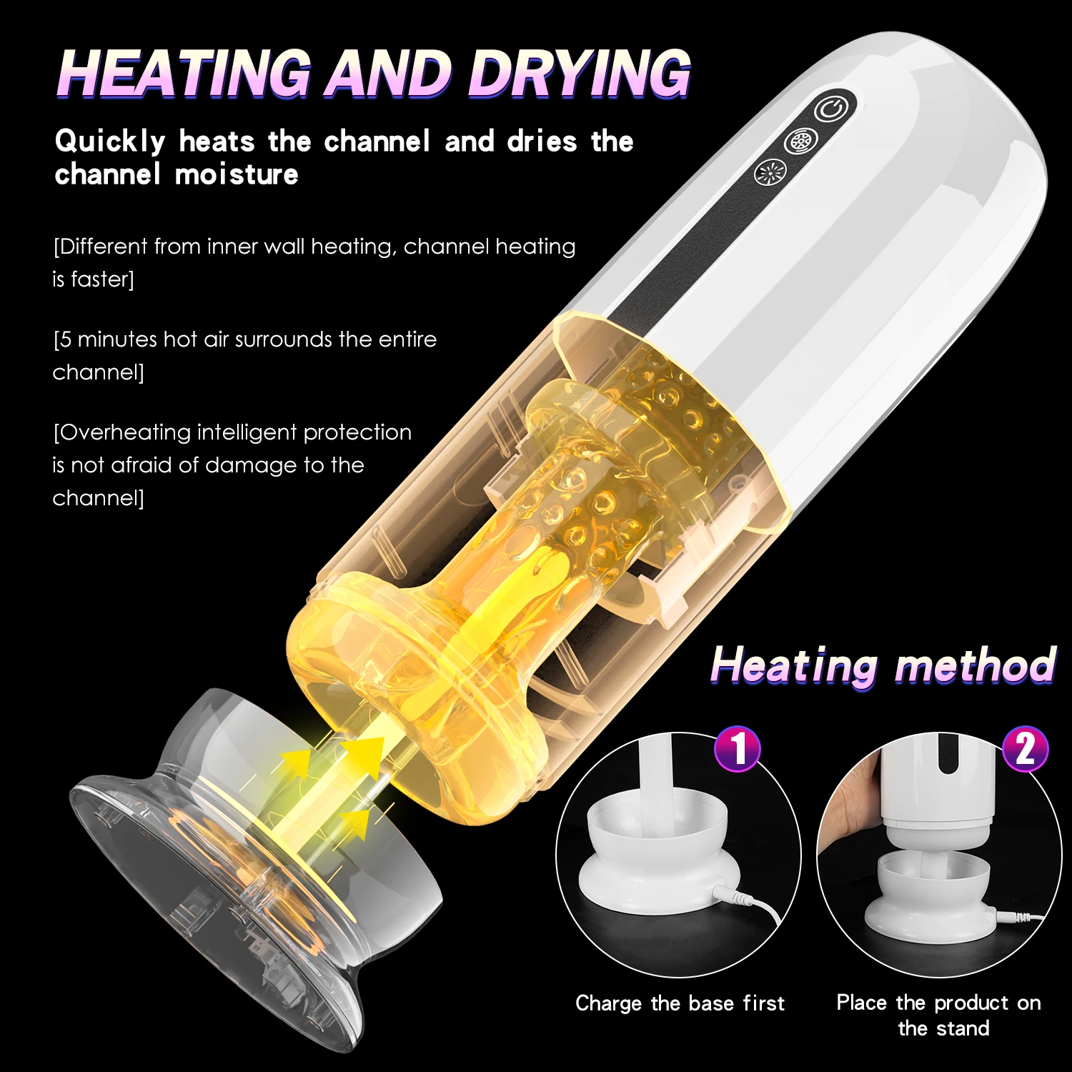 Wearable Men Masturbation Supplies Automatic Telescopic Adult Goods Heating Vibrator Male Masturbator Cup Sex Toys Can Add Water