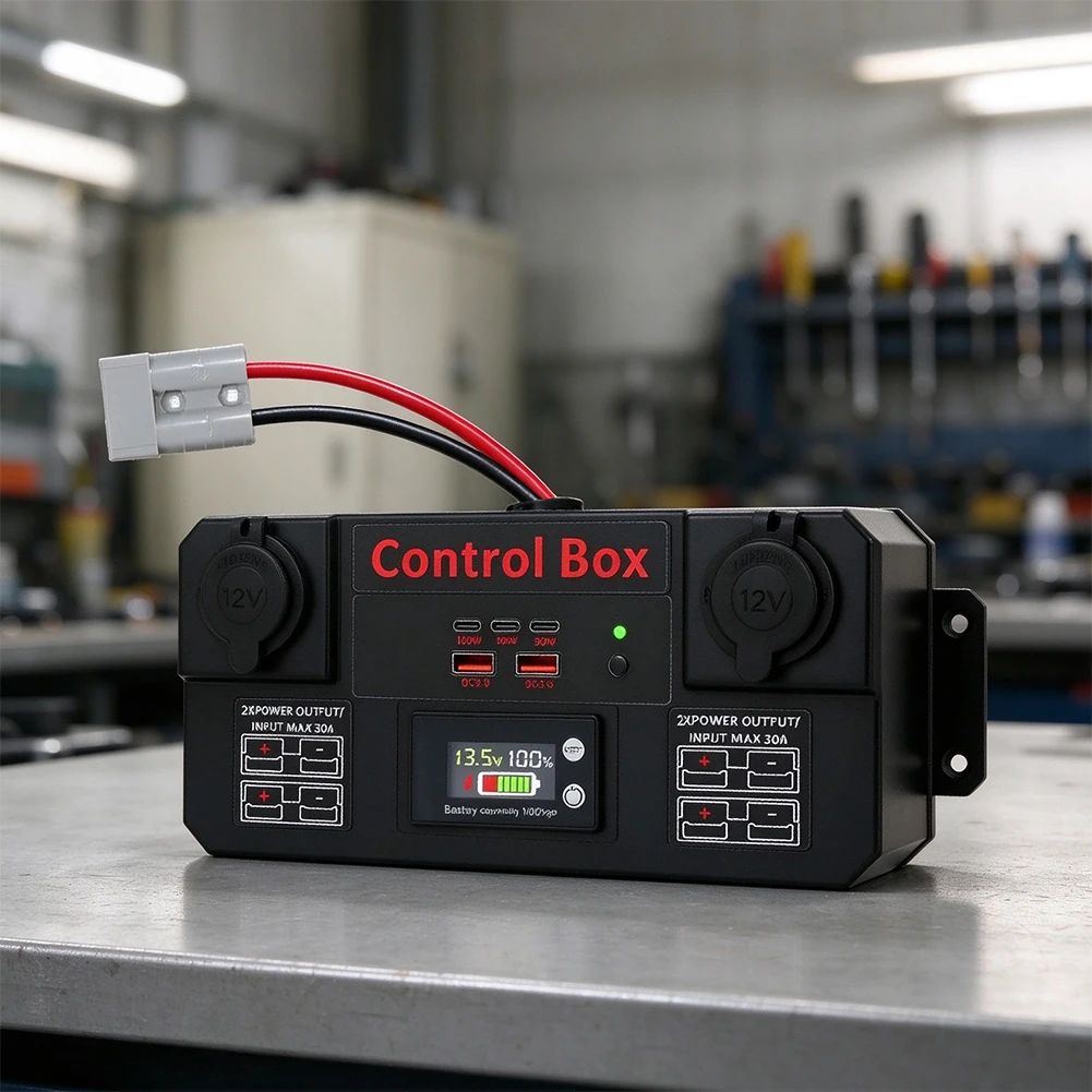 Multi-functional Power Control Box USB 3.0 Power Distribution Box Control Unit For Yachts For RVs (12–24V Output)