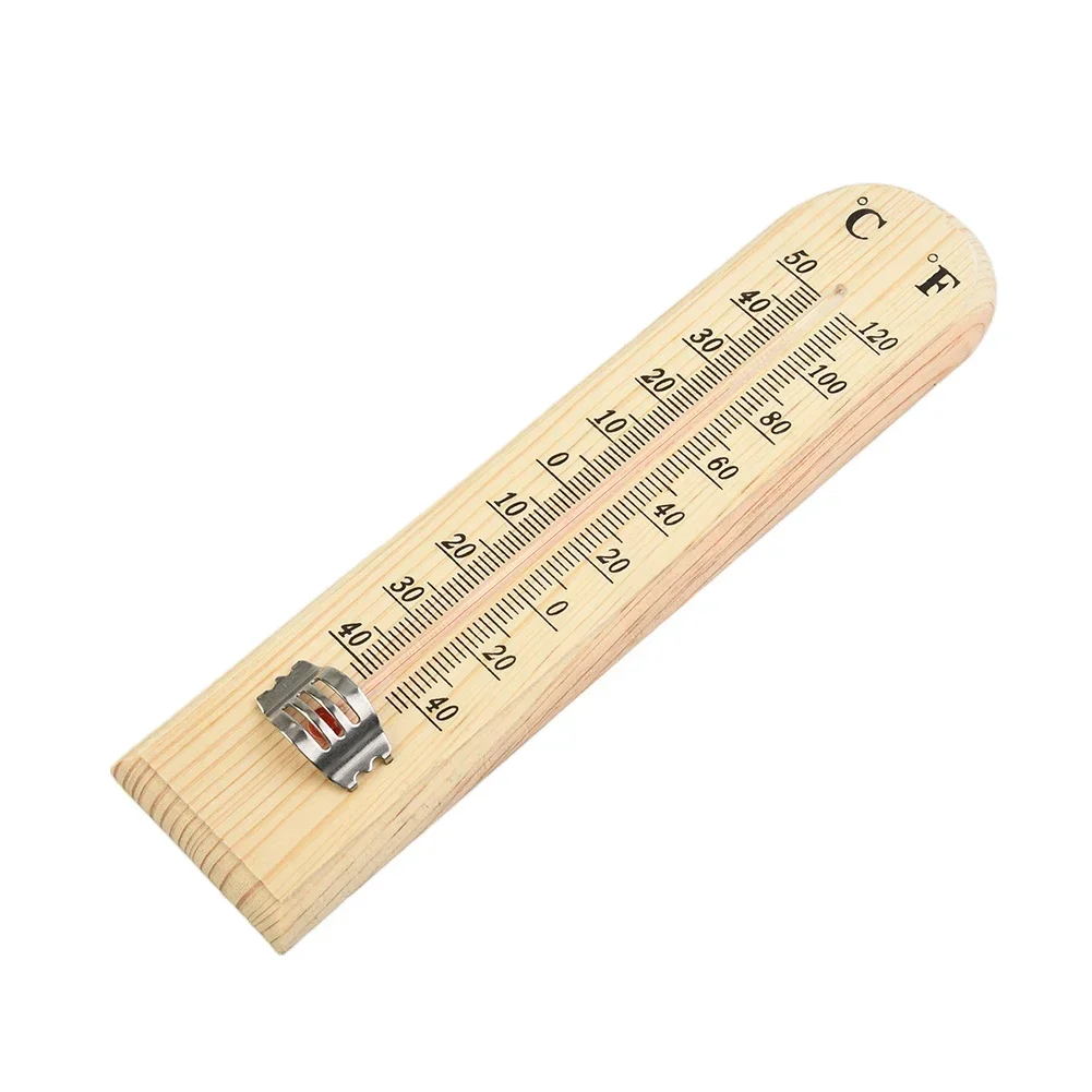 Large Wall Thermometer Garden Greenhouse Home Indoor Kitchen Tools Outdoor Thermometer Traditional Wooden 1* Patio Shed