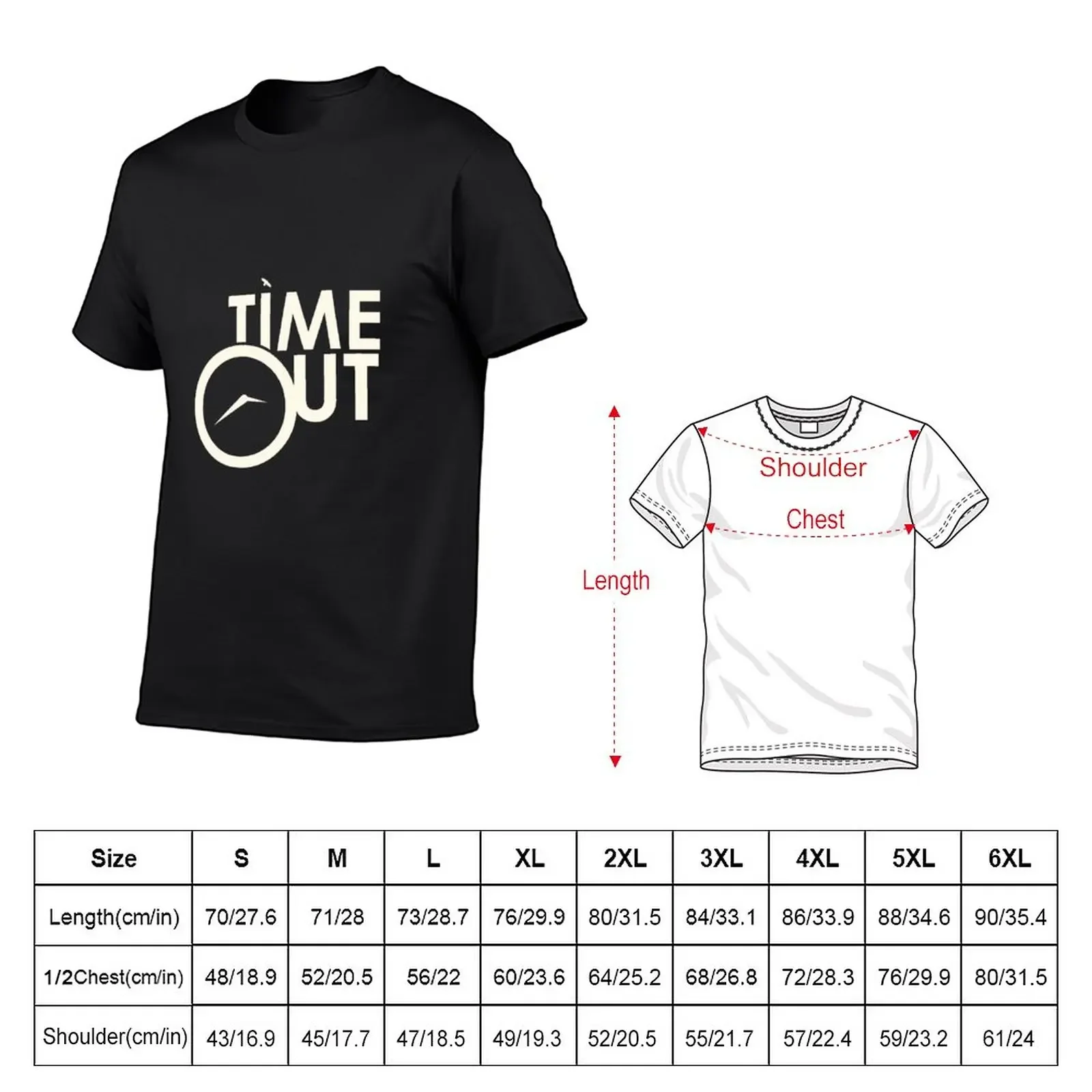 TIME OUT T-Shirt sports fans summer clothes kawaii clothes T-shirts for men cotton