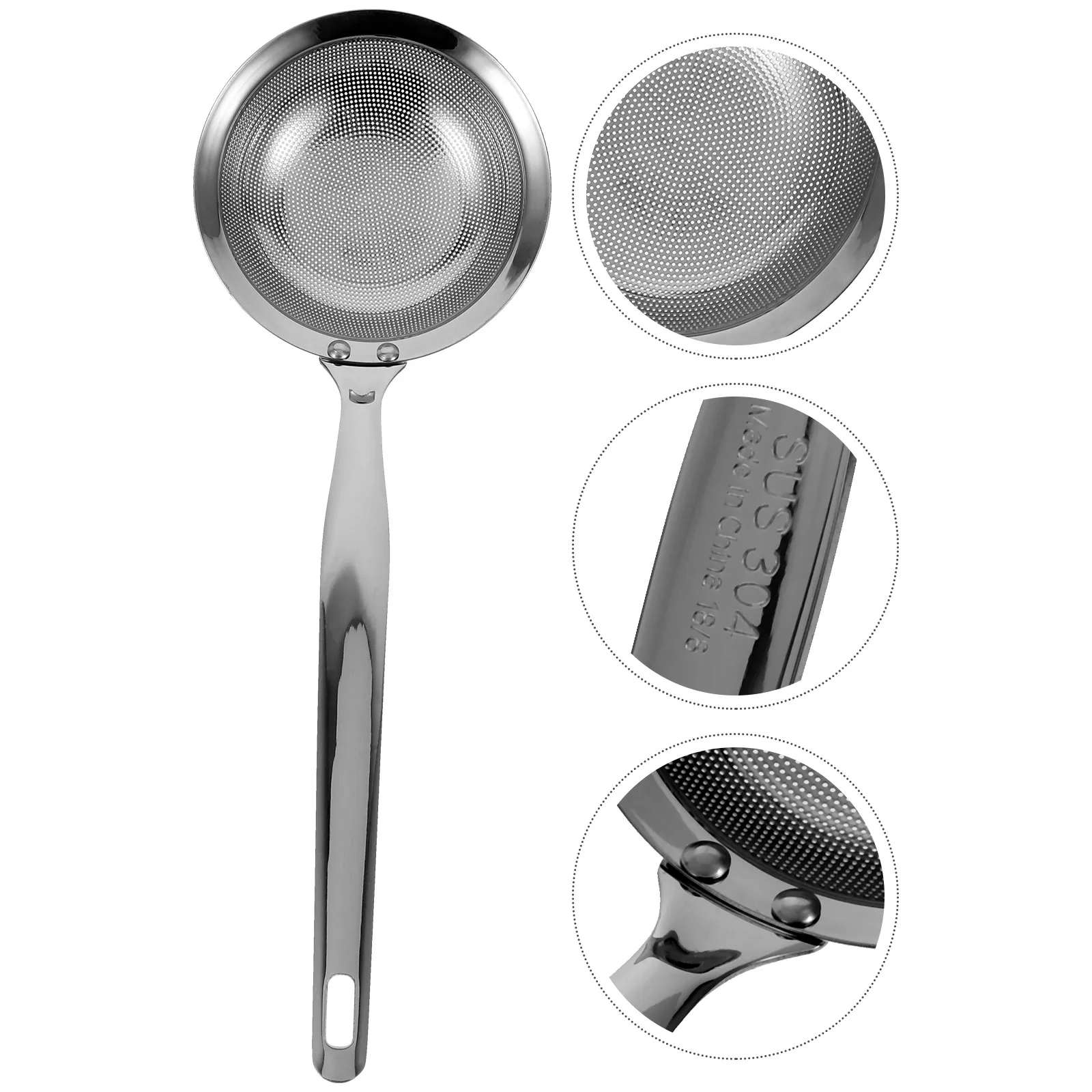 

Stainless Steel Colander Spoon Oil Soup Separator Fine Mesh Strainer Ladle For Home Restaurant Use Frying Skimmer Hot Pot Fat