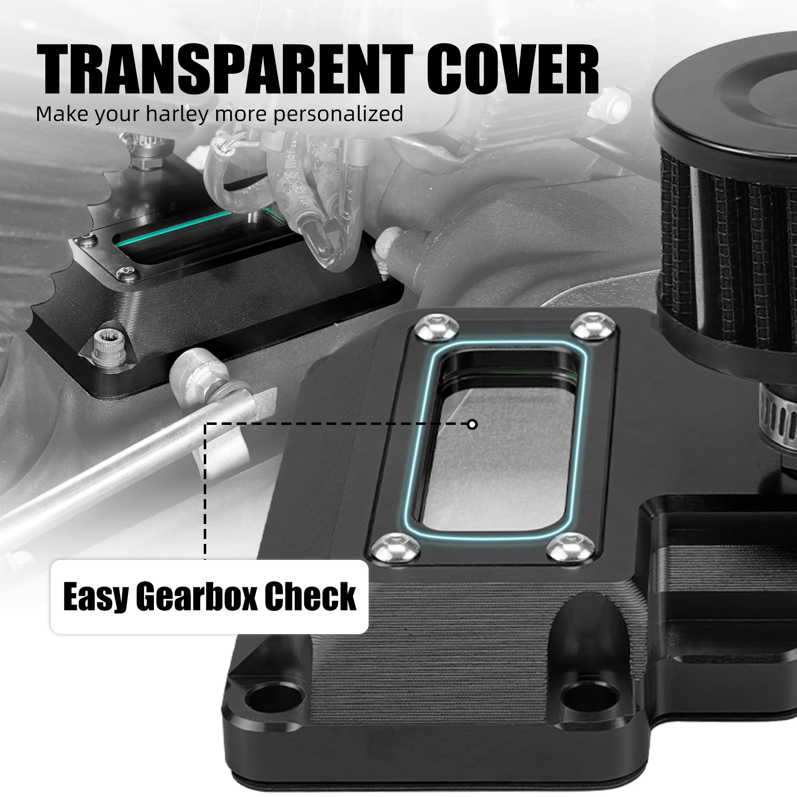 For 2008-2017 Harley Dyna Fat Bob FXDF Vented Transmission Top Cover Low Rider FXDLS 2016-2017 Street Bob FXDBP 2013-2016