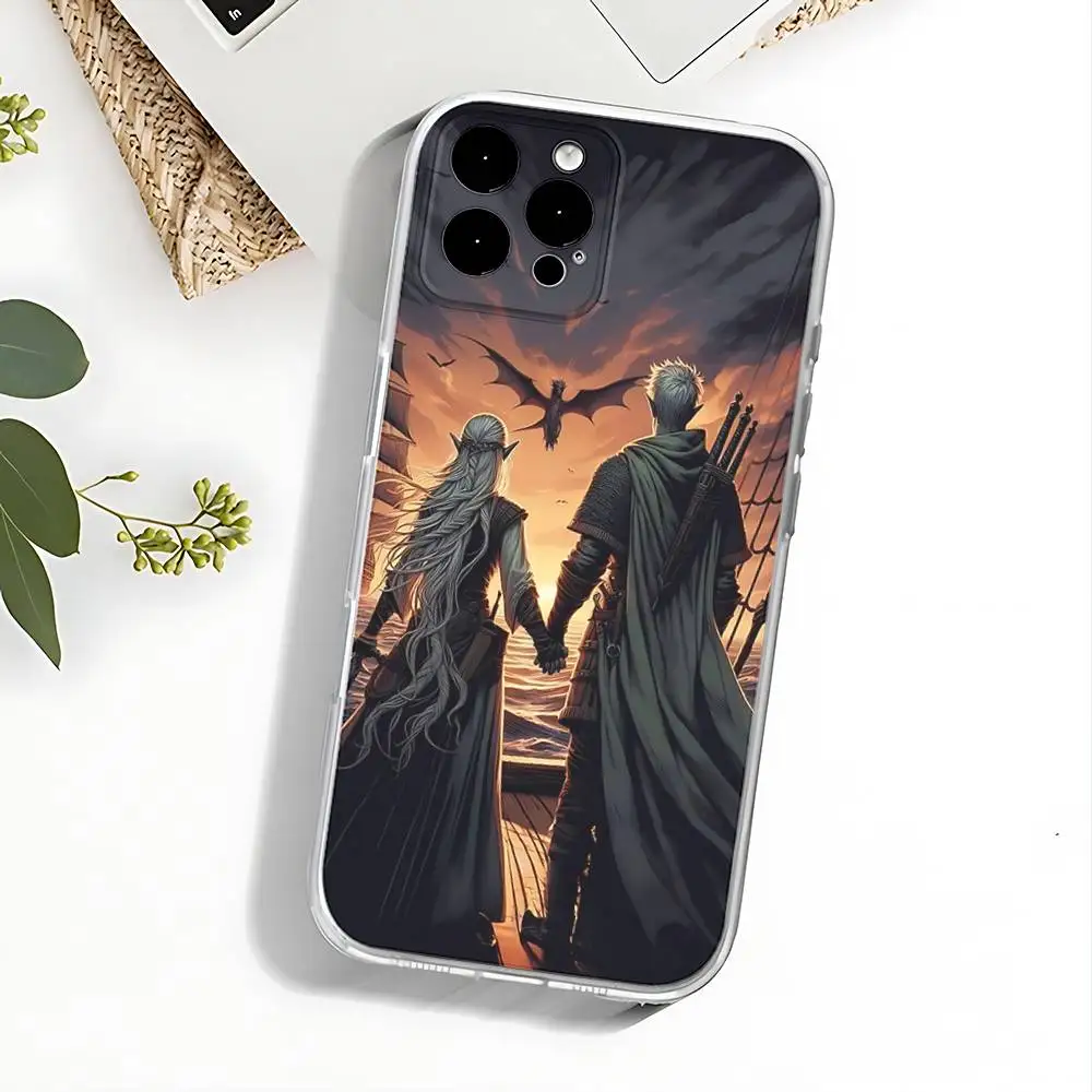 T-Throne Of Glass Handyhülle für iPhone 17,16,15,14,13,12,11 Pro,Max,Plus,X,XS,XR,SE4,E Mini Transparente Softcover