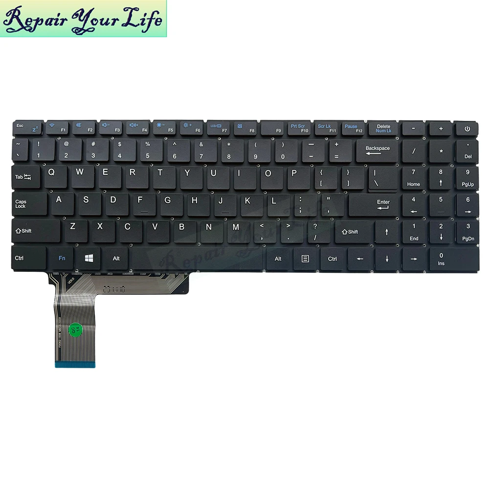 US English Laptop Keyboard For DERE R16 Pro R16Pro 16' MB3303008 F0062-008 USA Notebook Keyboards/Teclado Black Keycaps New