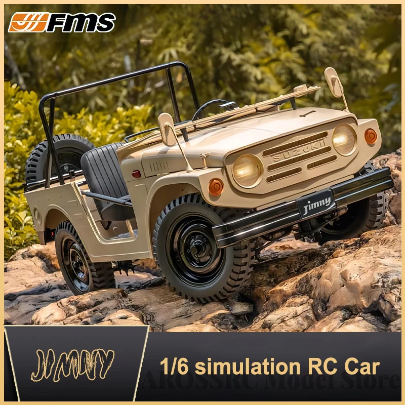 FMS 1/6 JIMNY RS Brown Simulation Model 2.4G RC Cars Electric 4wd Off-road Crawler For Kids Gift Hot Item 1:6 Adult Toy