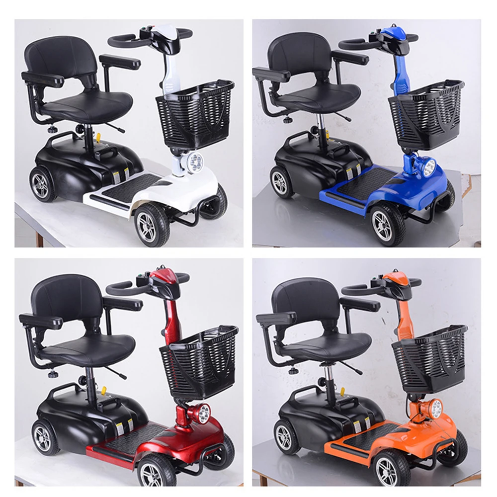 Lightweight Four Wheel Electric Mobility Scooter Automatically Remote Control Folding Electric scooter