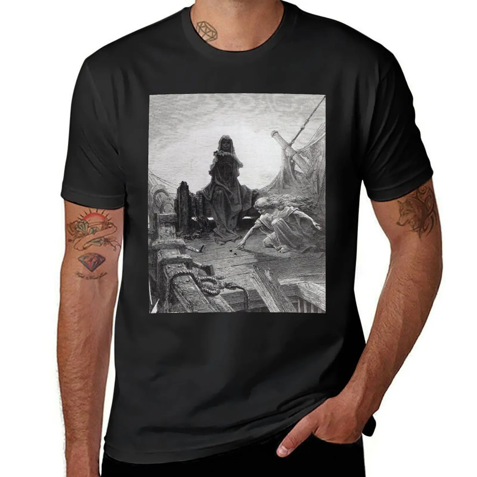 Death Rolls the Dice - Gustave Dore T-Shirt shirts graphic tees summer top mens graphic t-shirts pack