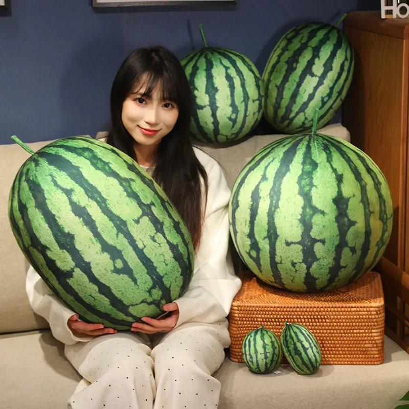 Neue Simulation 3D Wassermelone Plüsch Sofa Kissen Reallife Obst Kissen Gefüllte Weiche Spielzeug Wohnkultur Geburtstag Geschenk Werfen Kissen
