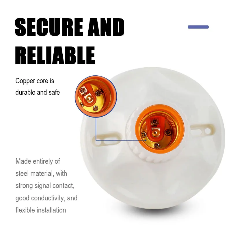 4 types of E27 lamp sockets, nut sockets, white ceiling lights, multifunctional bulbs, fixed base brackets, bulb sockets