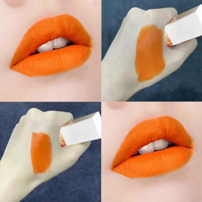 Orange lipstick matte orange milk orange carrot A Bao color fruit tender pink purple rose red lipstick