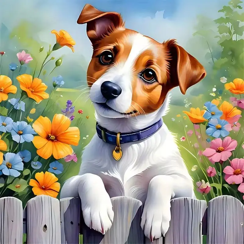 

GATYZTORY 5D DIY Diamond Painting Animal Dog New Arrival Diamond Embroidery Cross Stitch Mosaic Sale Full Drill Art Home Decor