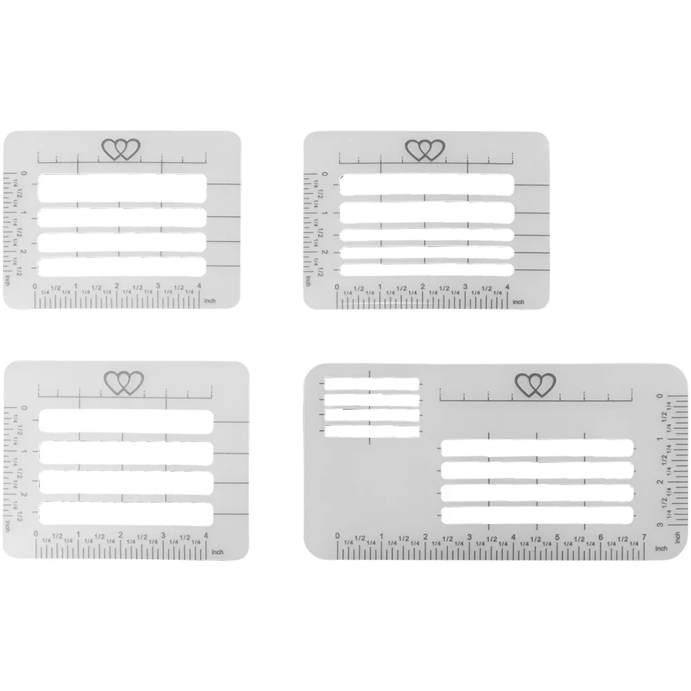 4pcs Stencil Writing Aids Letter Templates Envelope Guide PP Liner Calligraphy Addressing Template Plastic Ruler