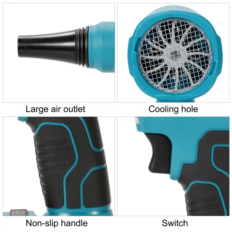 منفاخ Heimerdinger اللاسلكي 85000 دورة في الدقيقة - سرعة ستبليس، شفط 15000 باسكال، للتنظيف/الحيوانات الأليفة/الغبار (18-21 فولت تيار مستمر)، بدون بطارية #5