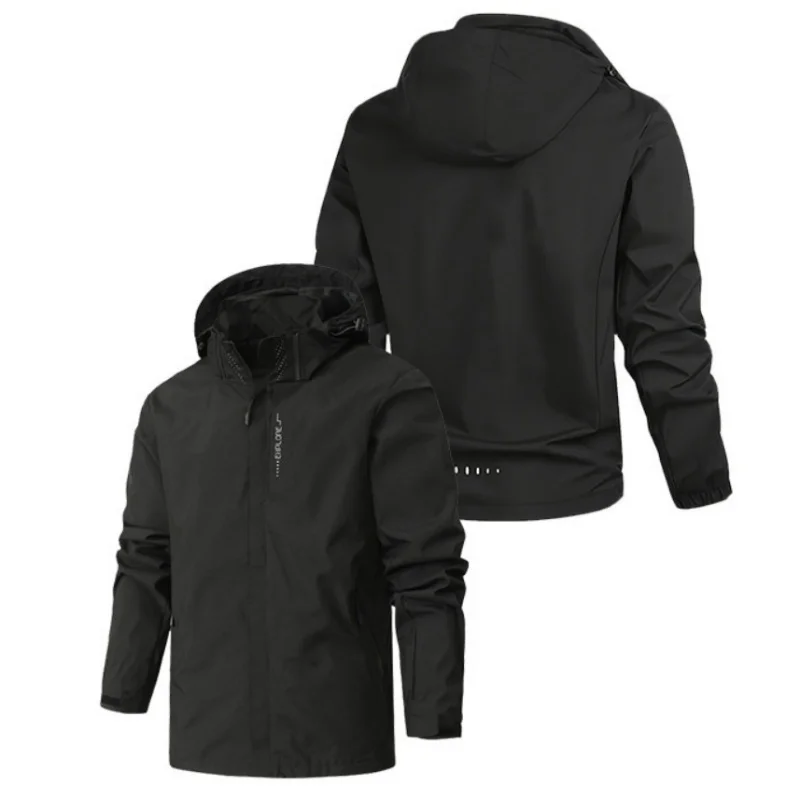 

spring autumn Men Waterproof Jacket Lightweight Hooded quick-dry Outdoor Hiking Windproof Jacket Climbing casual jacket men coat