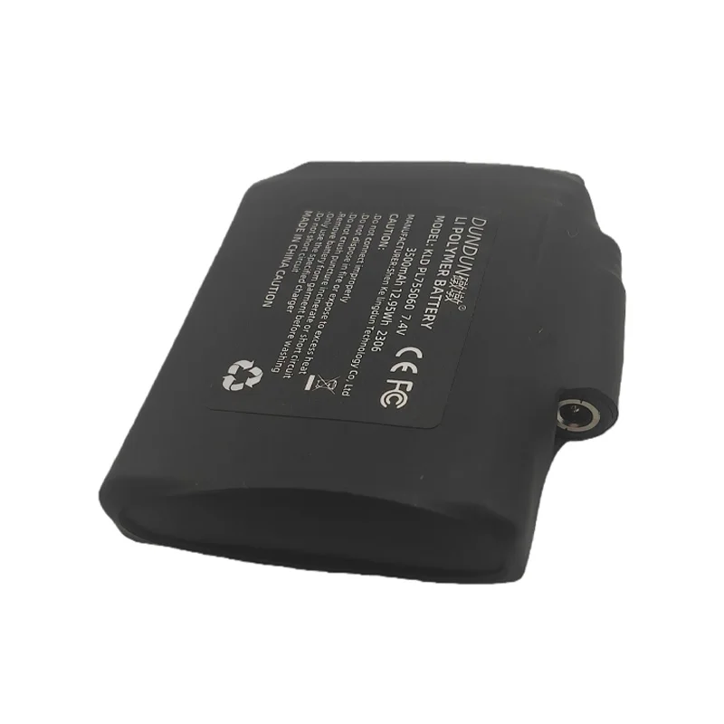 Durable 7.4V 3500mAh heated glove battery polymer lithium battery for heating vests, socks, winter antifreeze heating battery