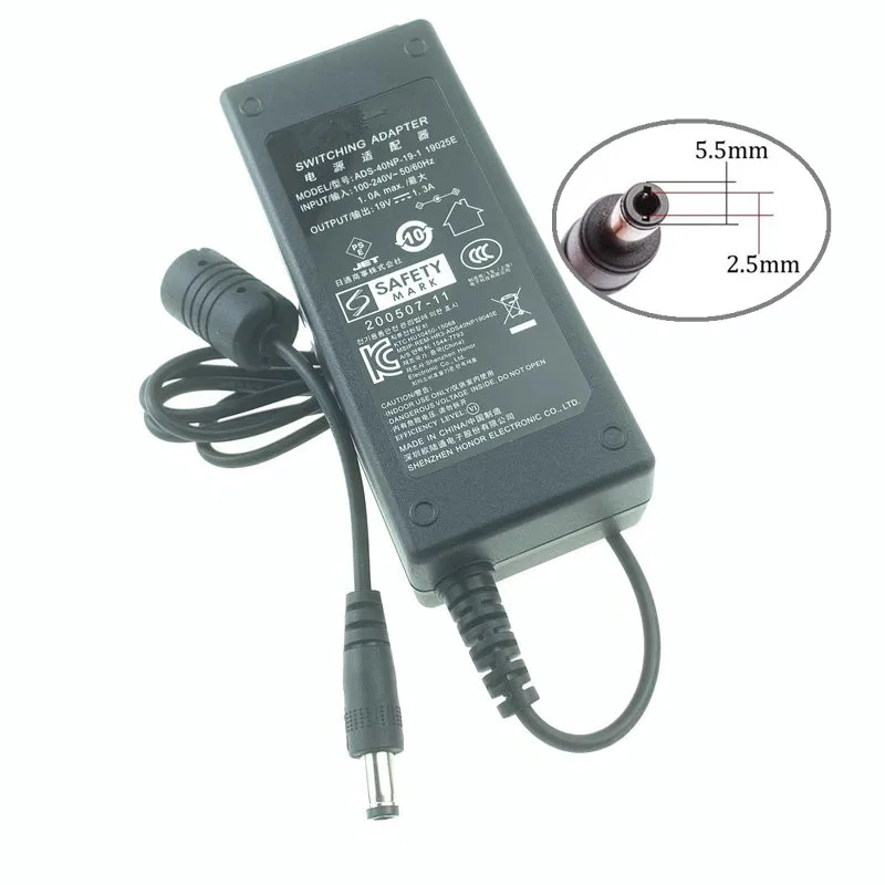 ADS-40NP-19-1 Cargador/adaptador de CA de 19 V 1,3 A 1,31 A para monitor Philips/AOC 206V6Q 216V6L Fuente de alimentación ADPC1925 ADPC1925EX