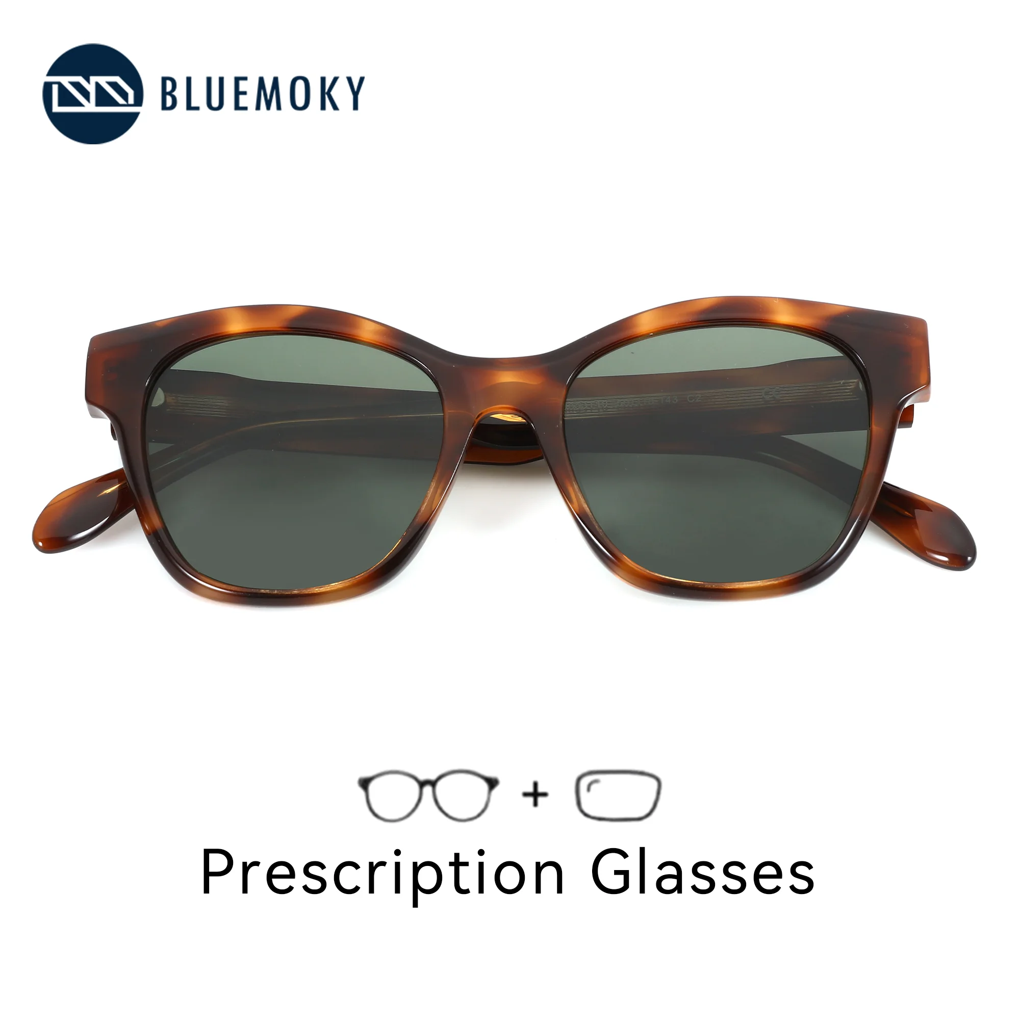 BLUEMOKY XS حجم موضة فراشة خلات UV400 الاستقطاب وصفة طبية النظارات الشمسية للنساء نظارات شمسية بصرية فوتوكروميك