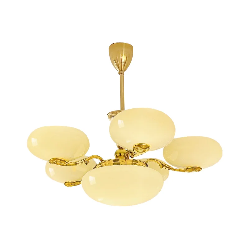 

Medieval Chandelier Opal Brass French Living Room Master Bedroom Dining Room American Vintage Lighting