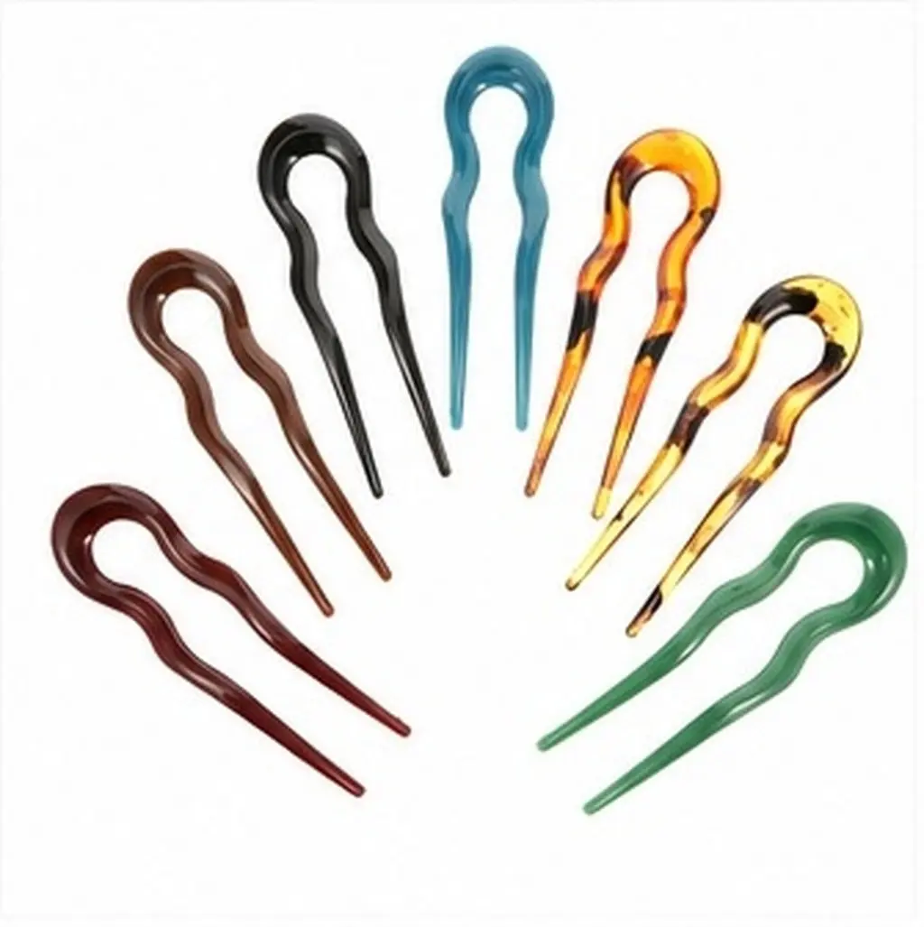 U-Shaped Hair Forks 7pcs Vintage Elegant Hairpins for Women Retro Hairstyle Accessories