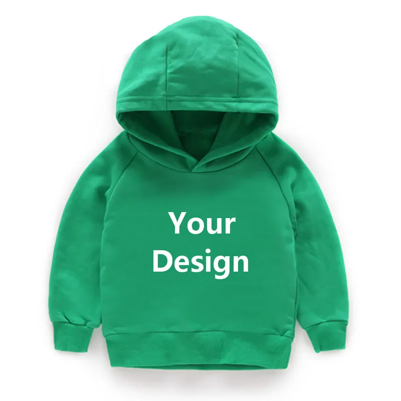 Custom Your Design Children Black Hooded Hoodies DIY Print Kids Cotton Clothes Baby Boys/Girls Tops,Contact Seller Frist