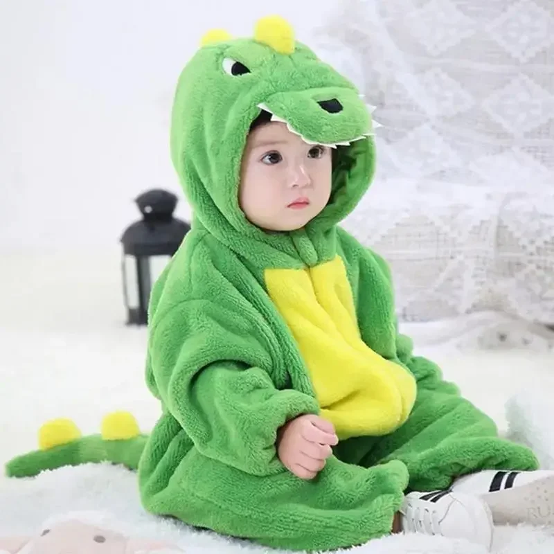 new year Carnival Kids Animal costume Baby Romper Hooded Onesie White dragon Dinosaur Panda Overall Jumpsuit for Infant