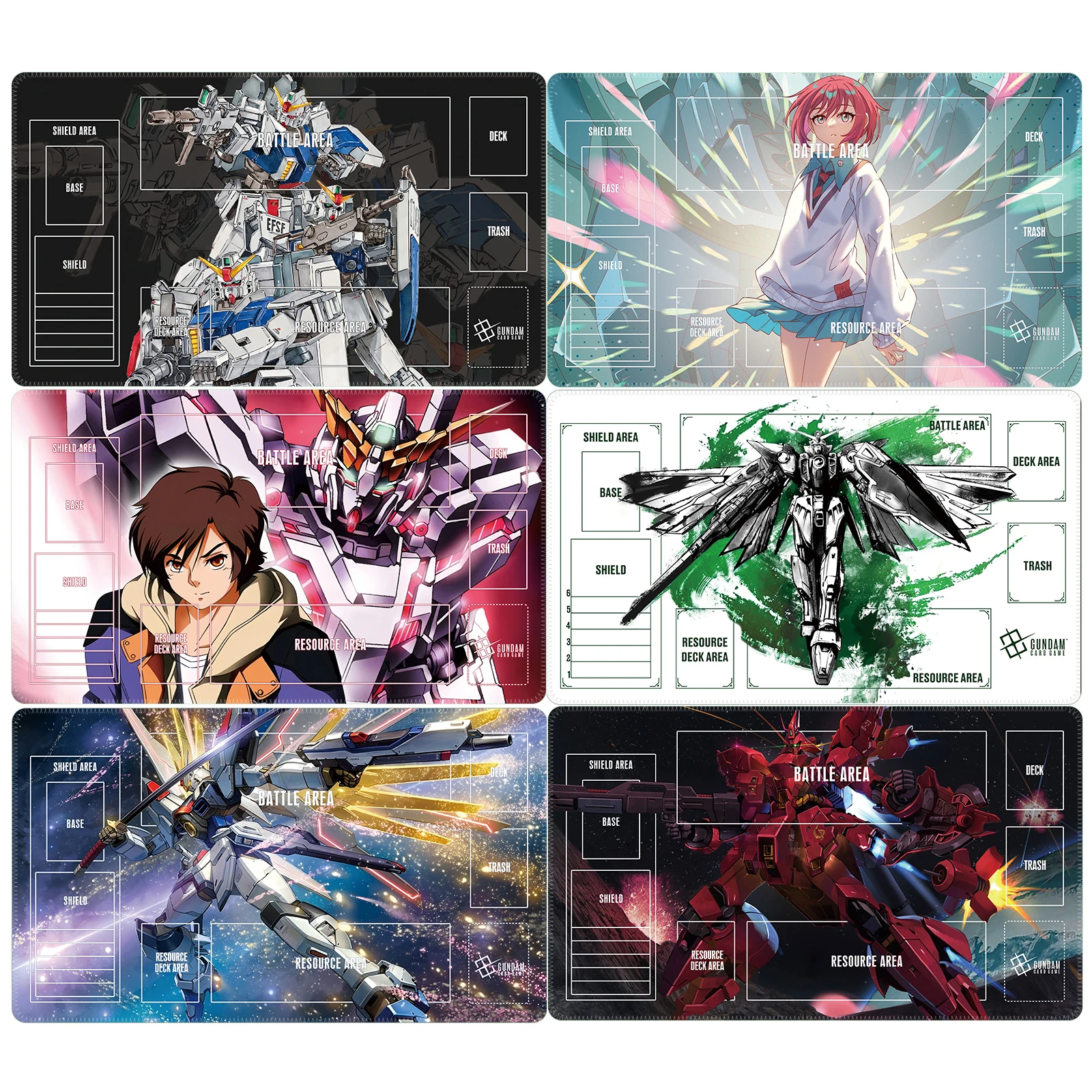 

600X350X2 мм Diy Gundamed Amuro Ray Fllay Allster Card Battle Mat для одного игрока, настольная игра, боевая карта, аниме-карта, подарочные игрушки