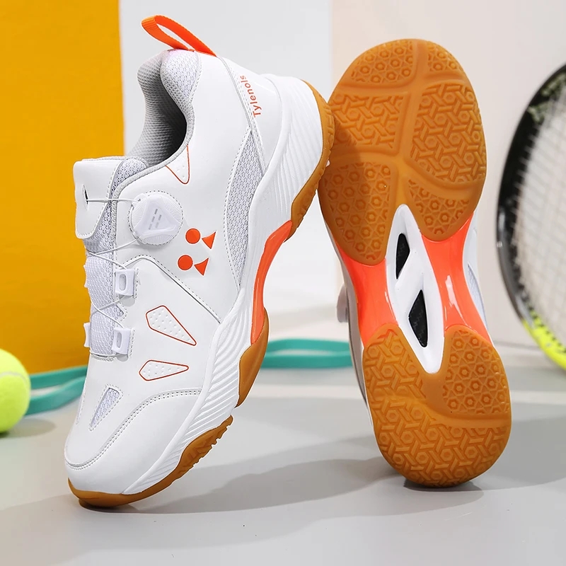 

Professional Women and Men Tennis Shoes Quick Lacing Low Top Tennis Sneakers Breathable Training Sneakers Outdoor Sports Shoes