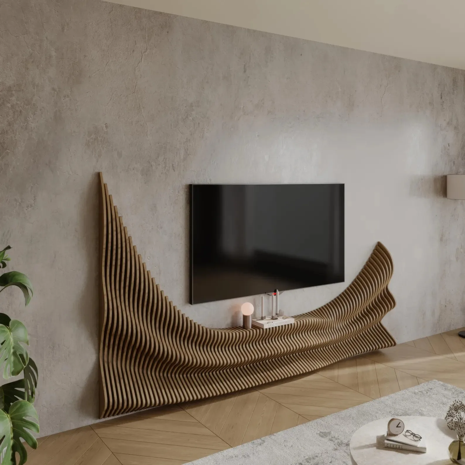 

！@Parametric Solid Wood Wall Shelves Modular Home Decor TV Stands for Living Rome Bedroom Apartment Use