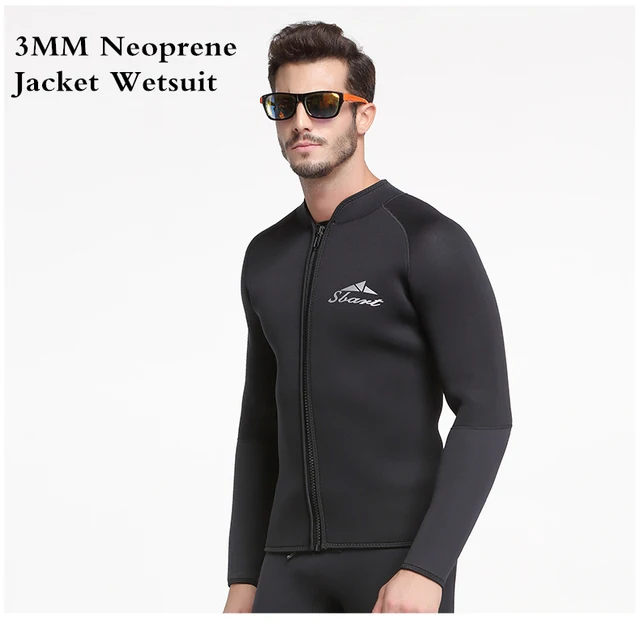 3MM Neoprene Top Jacket Wetsuit Long Sleeve Drysuit Triathlon Wetsuits Top Sunscreen Warm Sunscreen Jumpsuit Scuba Wetsuit