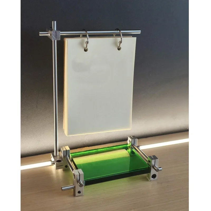 

Creative Personality Message Stand Desktop Ornament Color Optical Axis Label Bracket Post-it Note Pad Vertical Handbook