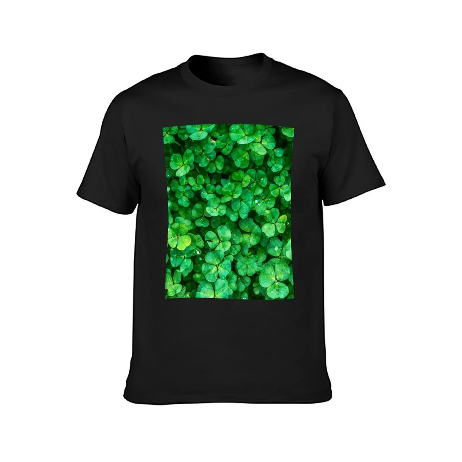 Clover Leaves T-Shirt Short sleeve tee sports fans customs plain white t shirts men