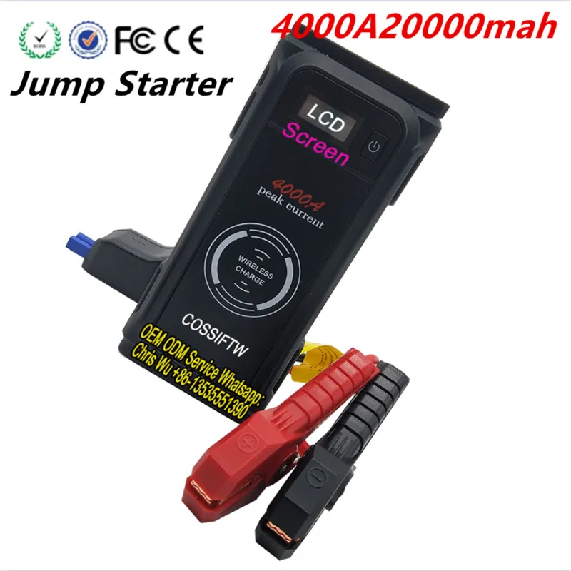 Car  4000A Peak Jump Starter Powerful Portable Battery Booster Power Pack 12V Auto Jump Box with LED Light USB Quick Charge 3.0