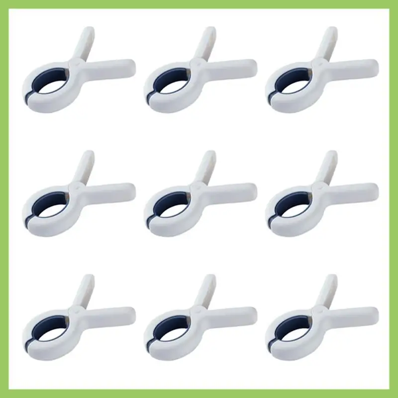 

9Pcs Windproof Clothespins Heavy Duty Large Clothespins Beach Towel Curtain Quilt Clips Easy Install Easy To Use Blue
