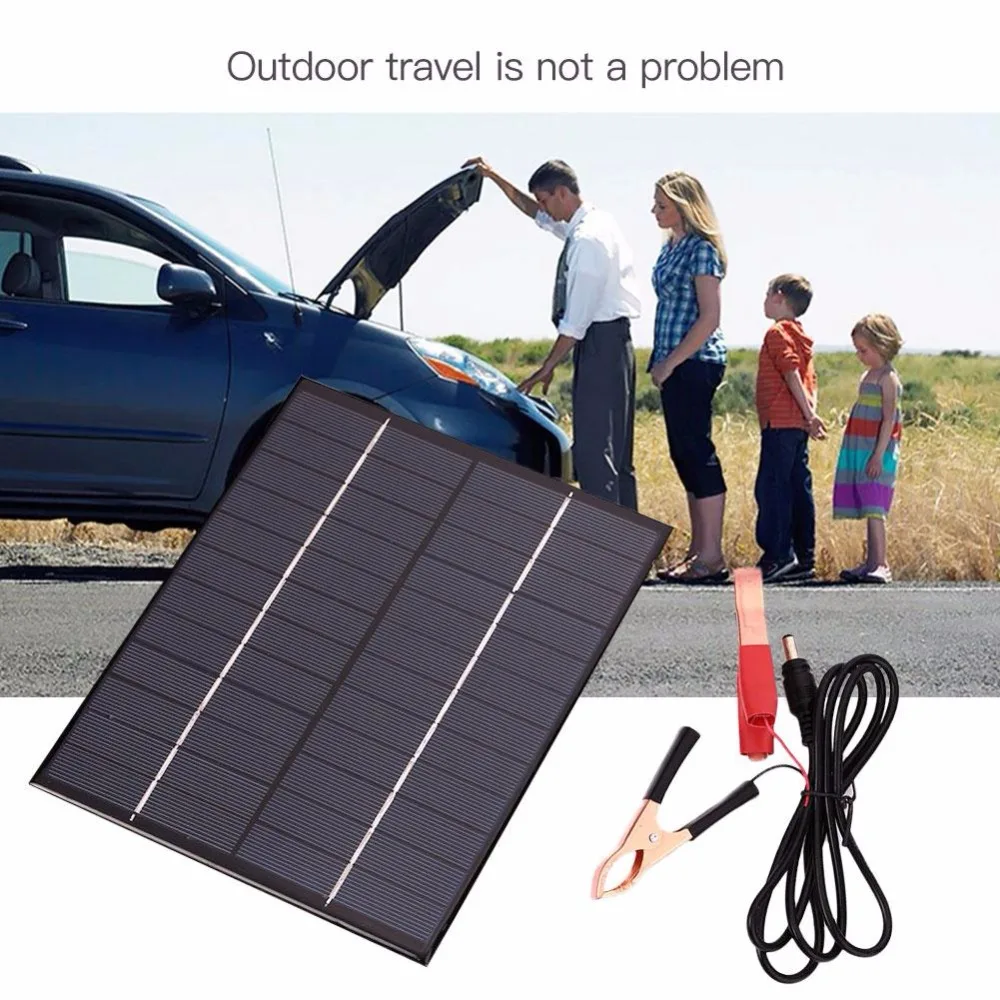 5.5W 12V Solar Panel Battery Charger Board Waterproof Polycrystalline Plate Outdoor Emergency Charging Board For Boat Car