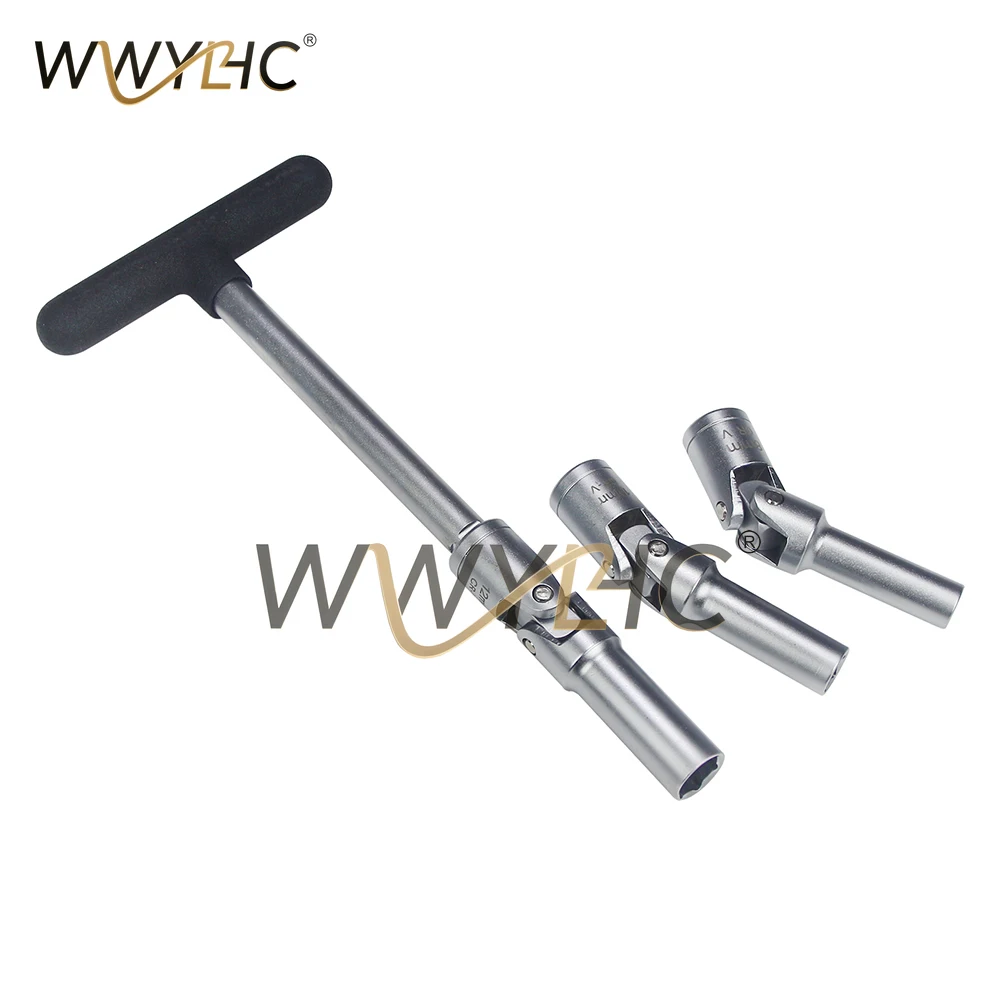 4個入りグロープラグソケットセット、ユニバーサルジョイント8mm、10mm、12mm、3-8インチドライブ用